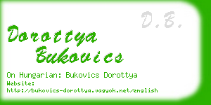 dorottya bukovics business card